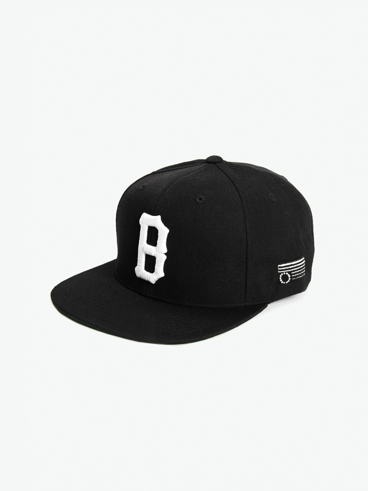 black scale b logo snap 棒球帽_black scale帽子-yoho!buy 有货